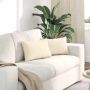 Sofa Pagalvės 2 pcs Kreminė 50 x 30 cm Kordūrinis audinys
