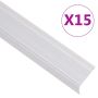 Profiliai laiptams, 15vnt., sidabro, 90 cm, aliuminis, L formos