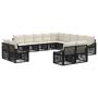 Sodo Sofų Rinkinys 13 pcs Juoda poliratanas