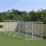 Lauko voljeras šunims, sidabrinis, 2x10x2m, plienas