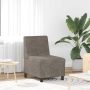 Modulinė sofa be porankių, tamsiai pilka, 55 cm, dirbtinė zomša, oda