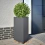 Sodo lovelis, antracito, 50x43x75cm, plienas, trikampis