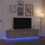 TV spintelė su LED lemputėmis, ąžuolo spalvos, 193,5x41x50 cm