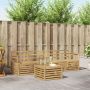 Lauko sofos komplektas 5 pcs Balta Kietos akacijos mediena