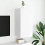 Sieninė TV spintelė su LED lemputėmis, balta, 40,5x35x80cm
