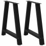 Valgomojo stalo kojelės, A formos, 2 vnt., juodos, 70x(72-73) cm, plienas