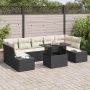 Sodo Sofų Rinkinys su pagalve 8 pcs Juoda ir kreminė