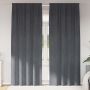 Užtemdymo užuolaidos 2 pcs Šviesiai pilka 140 x 260 cm Aksomas