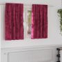Aksominio tipo užuolaidos 2 pcs Vyno raudonumo 140 x 140 cm
