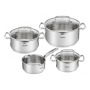 TEFAL | Duetto+ Stewpots set, 7 pcs | G719S734 | Stainless steel | Dishwasher proof | Lid included | Stainless steel
