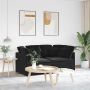 Modulinė sofa su pagalvėlėmis, aksominė, juoda