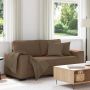 Dvivietė sofa, ruda, 180x77x82 cm, audinys