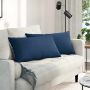 Sofa Pagalvės 2 pcs Mėlyna 80 x 40 cm audinys
