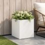 Sodo vazonas Balta 35 x 35 x 35 cm Šaltai valcuotas plienas