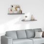 Pakabinamos lentynos, 2vnt., pilkos, 80x23,5x3,8cm, MDF