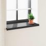 Langų palangė Juoda su medienos tekstūra 100 x 45 x 4,5 cm PVC