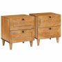 Šalia lovos spintelė 2 pcs Šviesiai rudas 40 x 33 x 46 cm