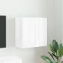 TV sieninė spintelė Aukštai blizganti balta 59,5 x 31 x 60 cm