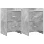 Naktiniai staliukai 2 pcs Betono pilka 40 x 30 x 60 cm