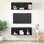 TV spintelių komplektas 2 pcs Juodas ąžuolas 37 x 37 x 107 cm