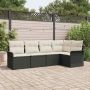 Sodo Sofų Rinkinys su saugykla 5 pcs Juoda poliratanas