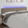 Galvūgalis su LED, taupe spalvos, 200x5x78/88cm, audinys