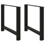 Valgomojo stalo kojos, juodos, 2 vnt., 100 x (72-73) cm, plienas