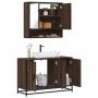 Vonios baldų komplektas, 2 dalių, rudas ąžuolo, mediena