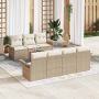 Sodo Sofų Rinkinys 8 pcs Bežinė ir kreminė poliratanas