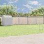 Lauko voljeras šunims su stogu, sidabrinis, 12x12x2,5m, plienas