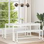 Valgomojo stalas Balta 150 x 90 x 75 cm Kietos pušies mediena