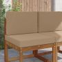 Lauko sofa pagalvėlė 2 pcs Taupe Poliesteris