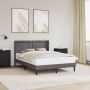 Lovos rėmas su LED juostelėmis Pilka 140 x 200 cm Dirbtinė oda