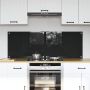 Virtuvės užpakalinė plokštė 2 pcs Juoda 70 x 50 cm