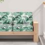 Pallet pagalvių rinkinys Gėlių 2 pcs Žalios Lapų Raštas