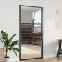 Stiklinės durys Dryžuotas Juoda 76 x 3.5 x 201.5 cm Aliuminis