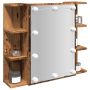 veidrodinė spintelė su LED Old Wood 70x16,5x60 cm