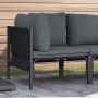 Lauko Baldai su pagalve Antracitas 80 x 80 x 71 cm Plienas