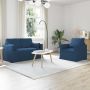 Sofa 2 pcs Mėlyna 139 x 78 x 80 cm audinys