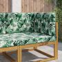 Lauko sofa pagalvėlė 3 pcs Lapų raštas Poliesteris