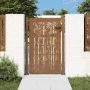 Sodo vartai, 100x125 cm, Corten plienas, bambuko dizainas