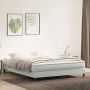 Box Spring Lova be čiužinio Šviesiai pilka 180x220 cm aksomas