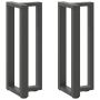 Konsolinio stalo kojos, T formos, 2 vnt., antracito spalvos, 25x28x(72-73) cm, plienas