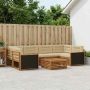 Lauko sofos komplektas 7 pcs Natūralus ir bežinis Poliesteris