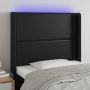 Galvūgalis su LED, juodos spalvos, 93x16x118/128 cm