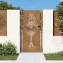 Sodo vartai, 100x175 cm, Corten plienas, medžio raštas