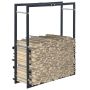 Stovas malkoms, juodos spalvos, 80x25x100cm, plienas