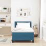 Kiemas lova su čiužiniu Tamsiai mėlyna 90 x 190 cm Aksomas