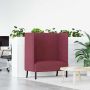 Aukštos nugaros sofa 101cm Vyno raudonumo audinys