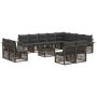 Sodo Sofų Rinkinys 13 pcs Pilka poliratanas
